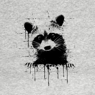 Funky Urban Graffiti Street Art Raccoon T-Shirt